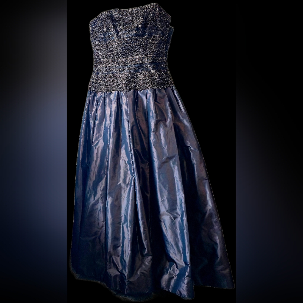 Vintage Liancarlo Couture For Neiman Marcus Brown Strapless Beaded Gown 8 - Picture 8 of 16